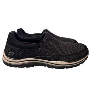 Skechers Expected Gomel Loafers Mens 9 Black Slip On Relaxed Memory Foam Shoes